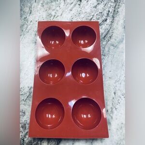 6 holes silicone mold for chocolates, bomb makers, cupcake baking pan 🍫